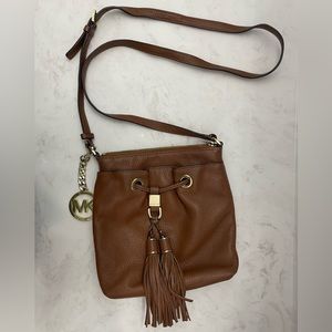 Michael Kors Camden Drawstring Crossbody pebbled leather